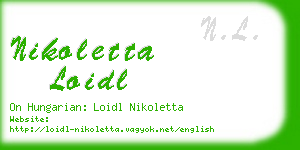 nikoletta loidl business card